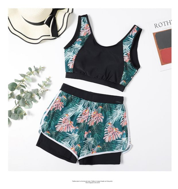 Ladies' 3-Piece holiday wear,Swimwear Floral Set