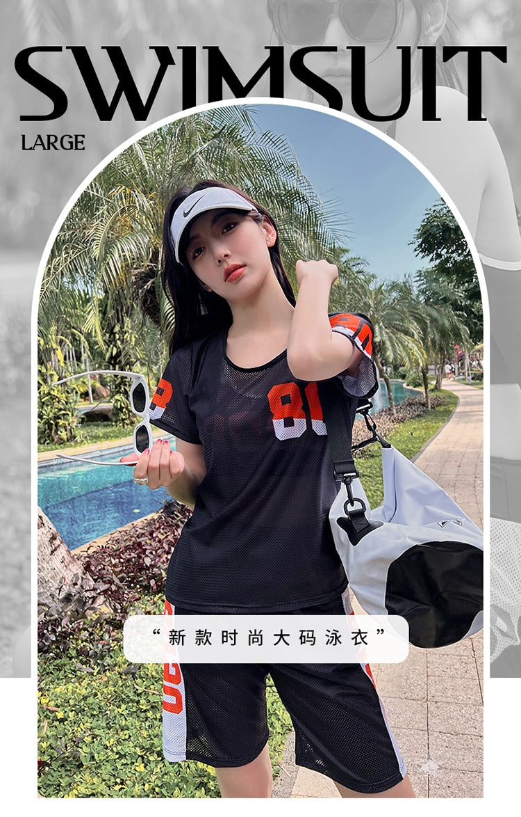 3-piece holiday wear,swimsuit, 8090 Black