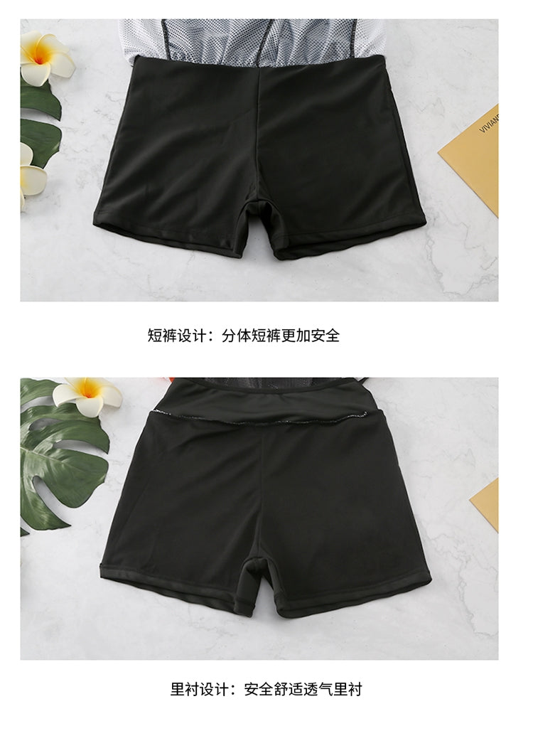 3-piece holiday wear,swimsuit, 8090 Black