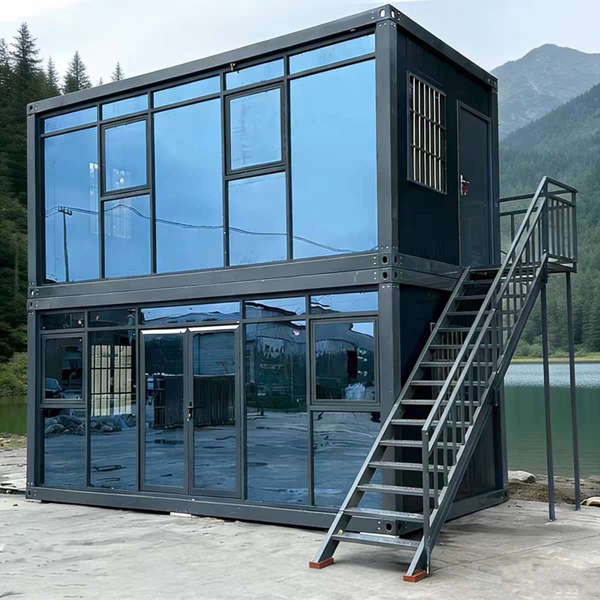 Modern Prefab Glass Office / Backyard Studio / Modular Workspace / Container Home / Tiny Home