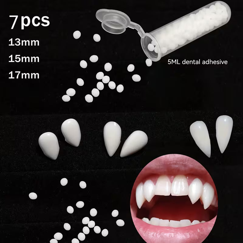 7-piece set including (2 large teeth + 2 small teeth + 2 medium teeth + auxiliary materials)